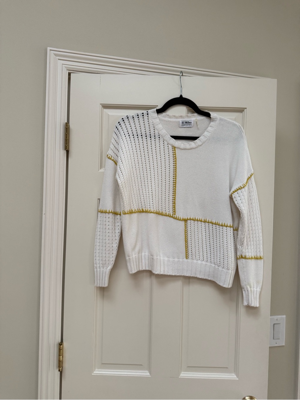 27 miles white cotton sweater - m